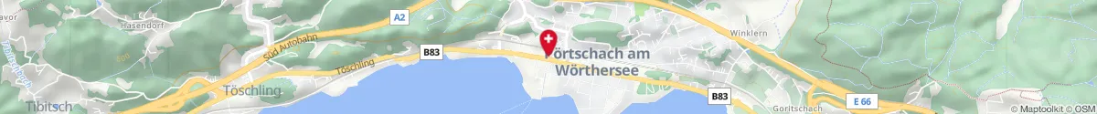 Kartendarstellung des Standorts für St. Anna-Apotheke in 9210 Pörtschach am Wörthersee